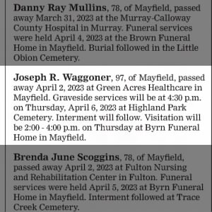 Obituary for Joseph R. Waggoner